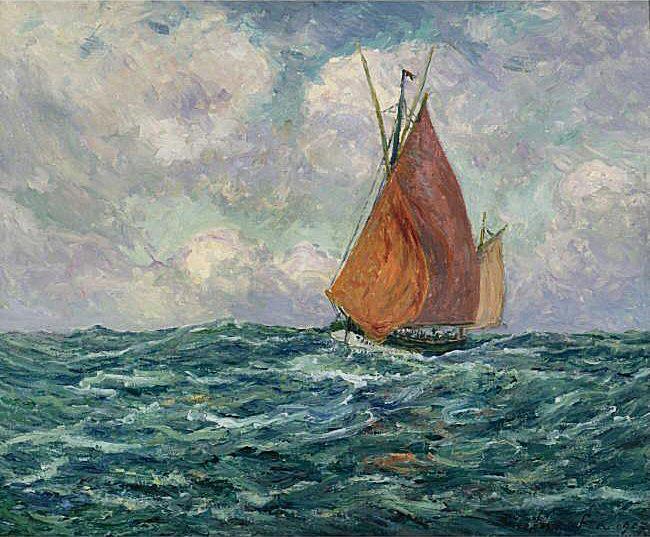 Maxime Maufra Thonier en mer Norge oil painting art